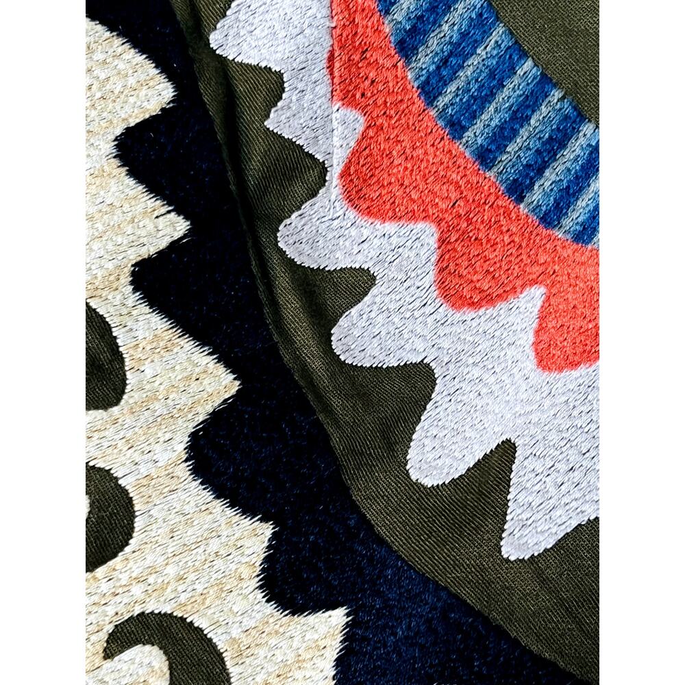 Anthropologie Tulipa Embroidered Skirt Vanessa Virginia Size 4 Side Zip Closure - Picture 5 of 8